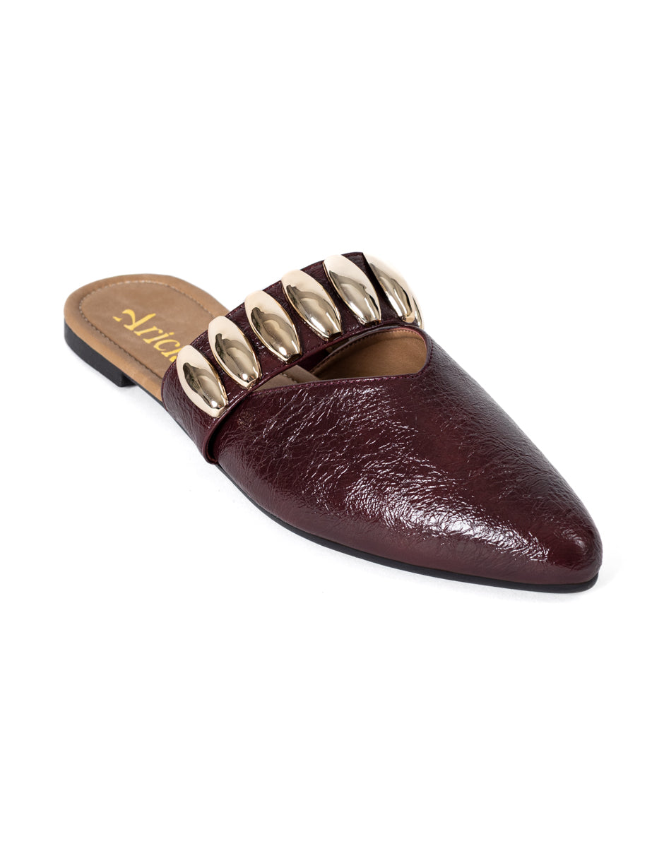 Ginebra Burgundy Mules