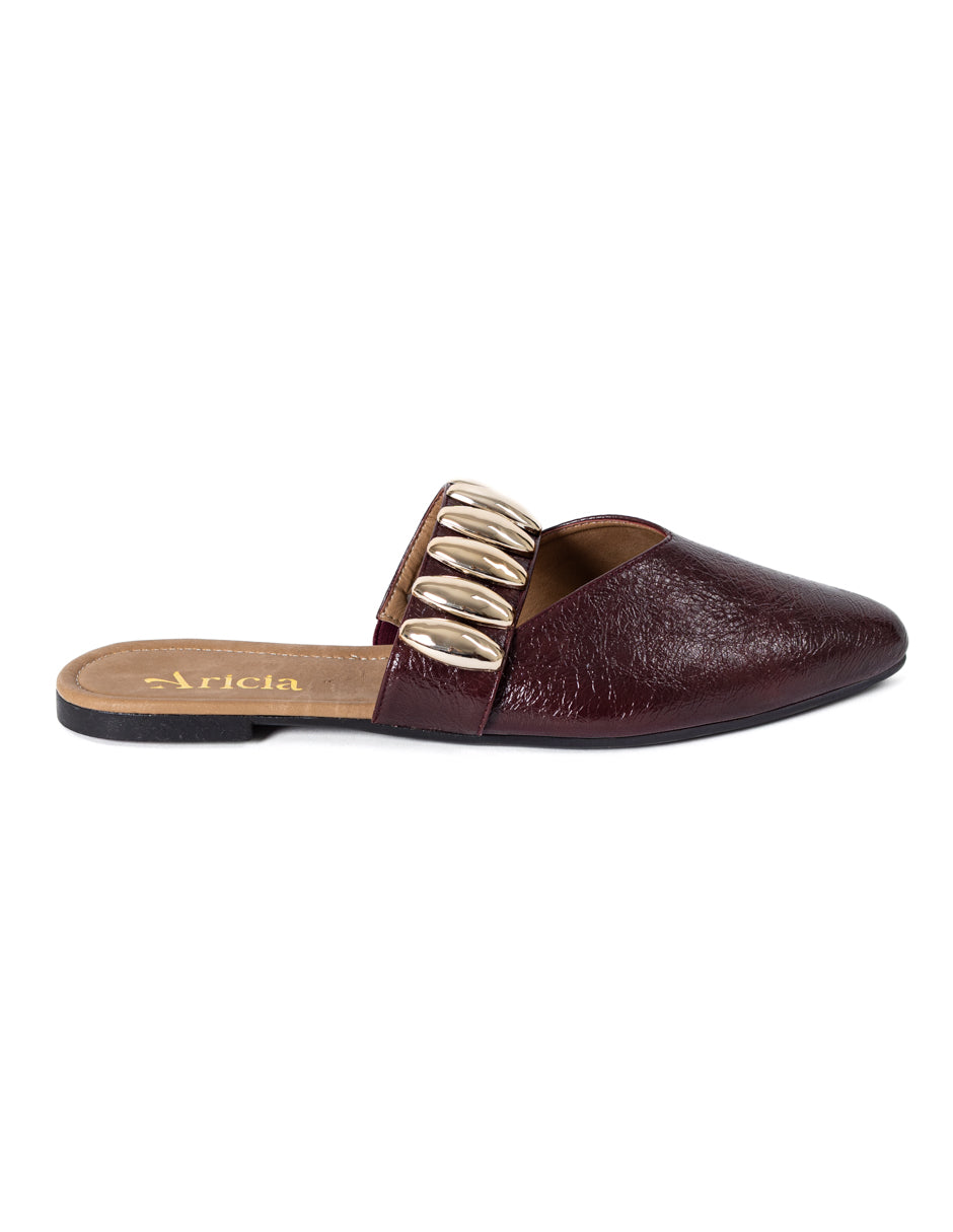 Ginebra Burgundy Mules