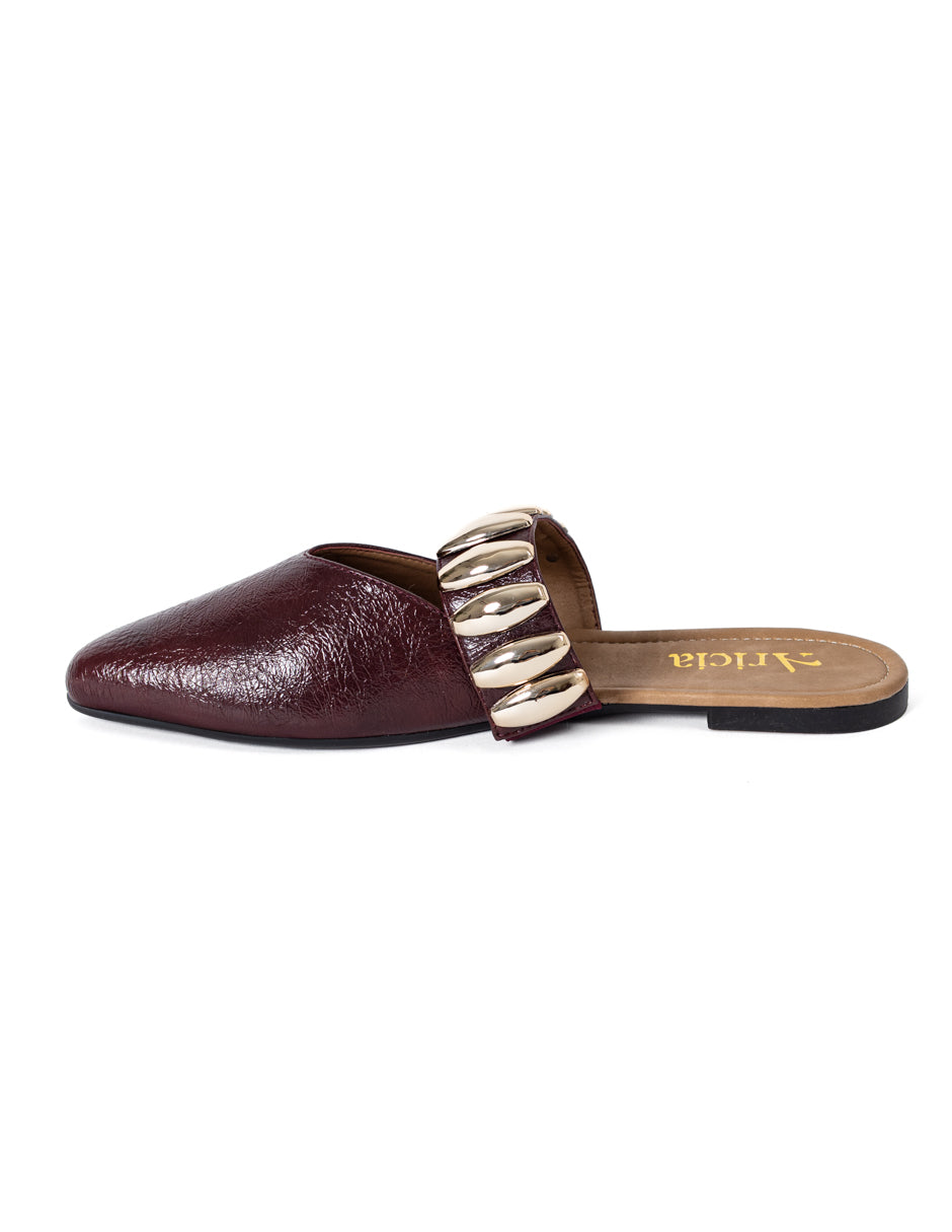 Ginebra Burgundy Mules