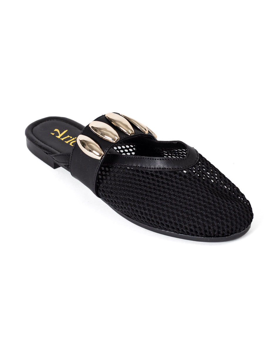 Alondra Black Mesh Balerina