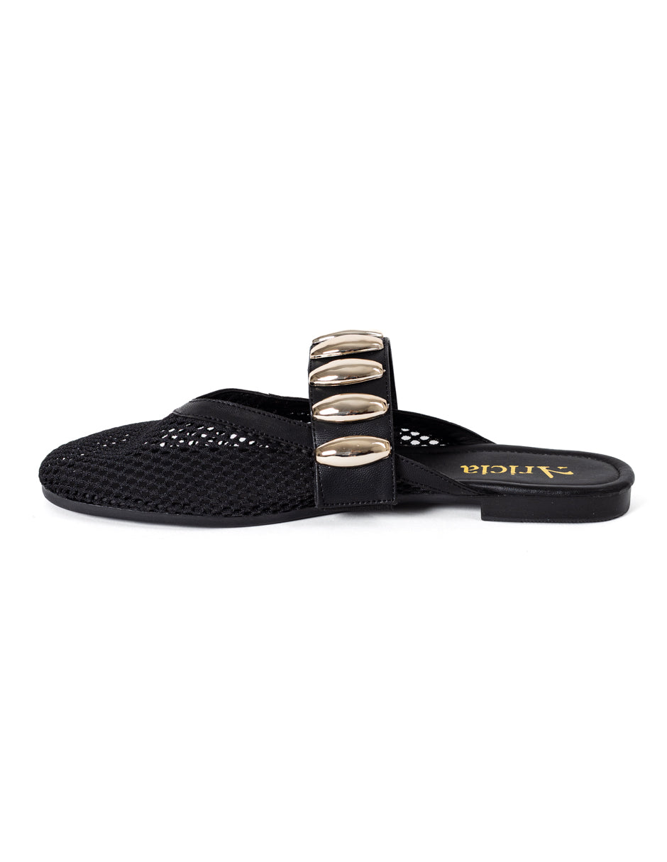 Alondra Black Mesh Balerina