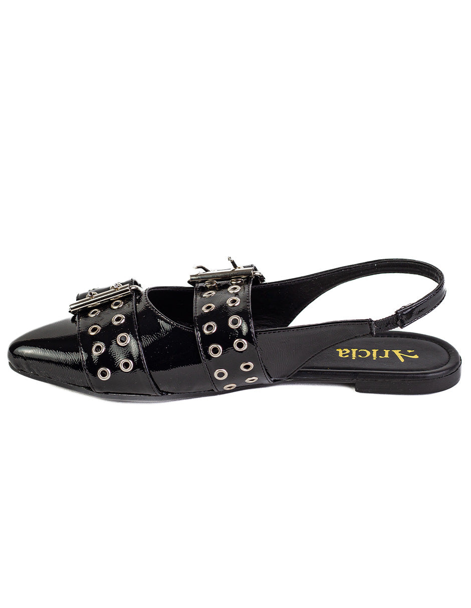 Bruna Black Flats