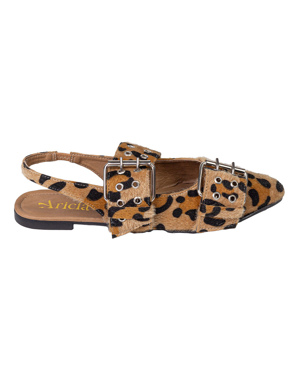 Bruna Leopard Flats