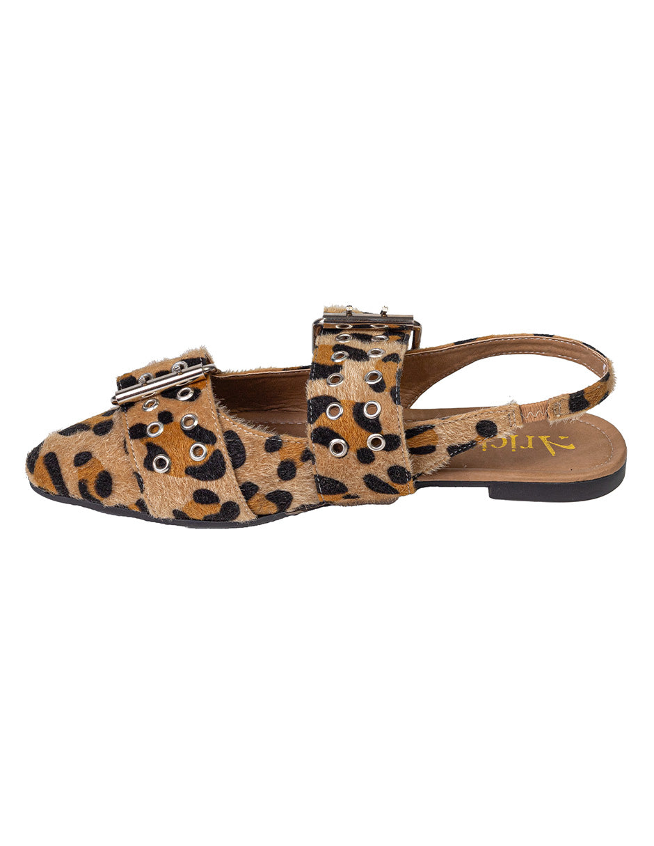 Bruna Leopard Flats