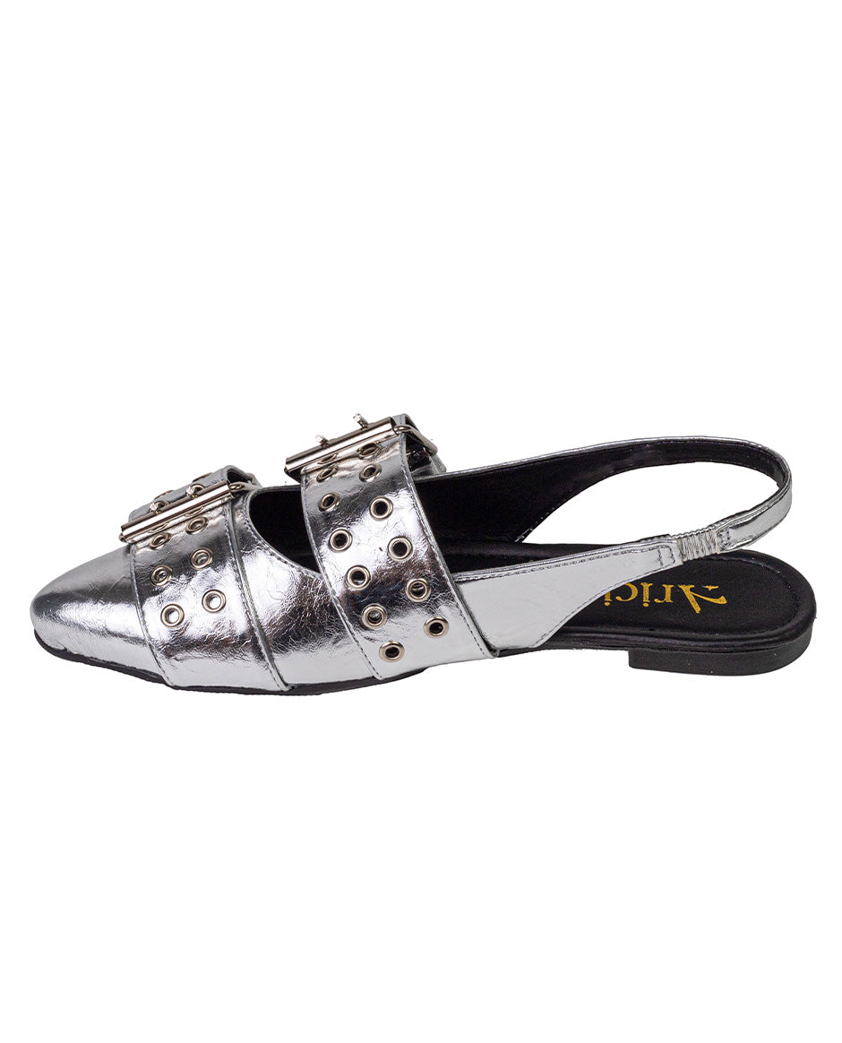 Bruna Silver Flats