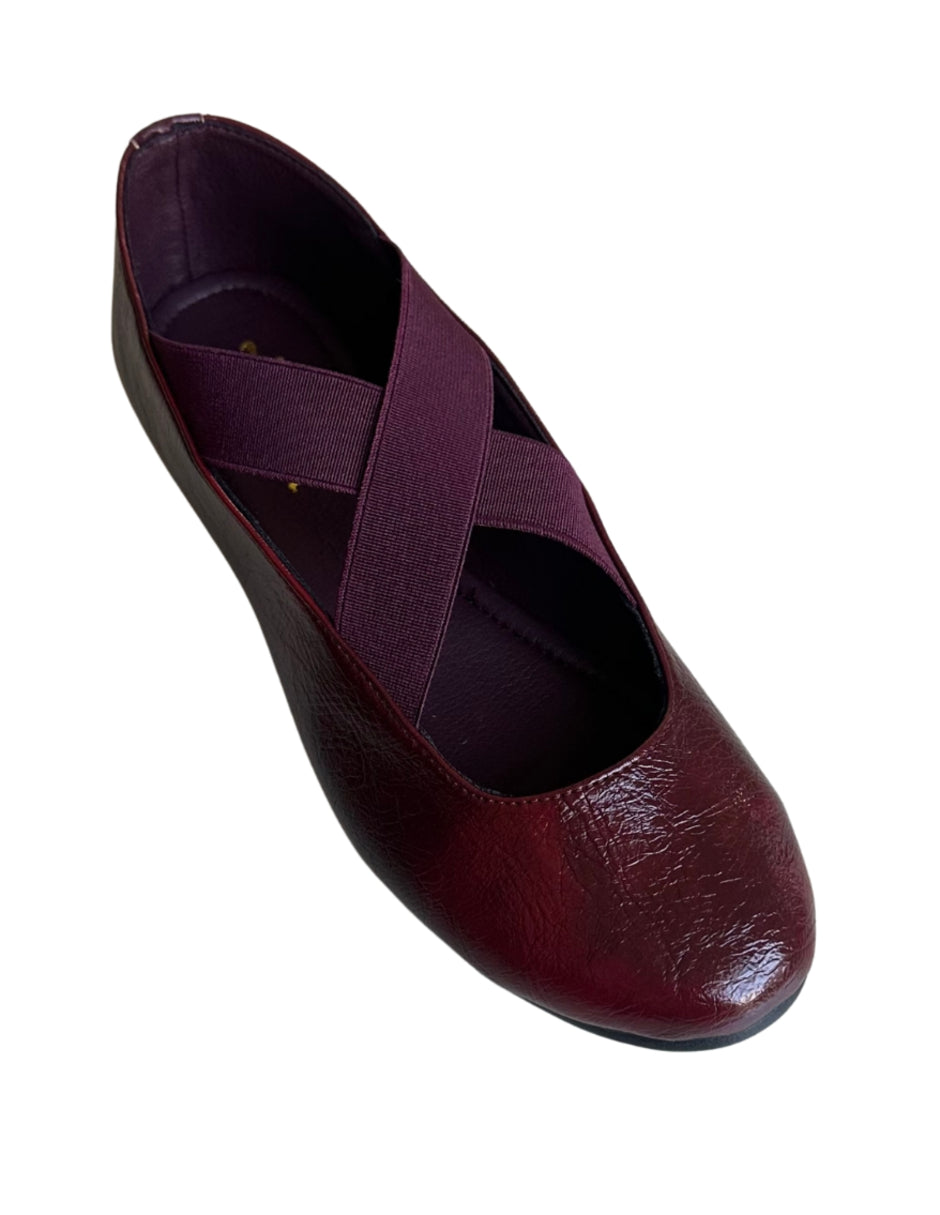 Luciana burgundy balerinas
