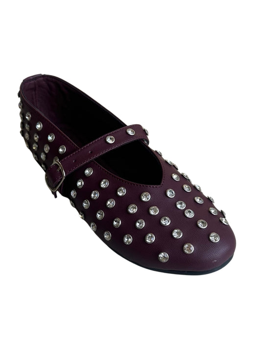 Ophelia burgundy balerinas