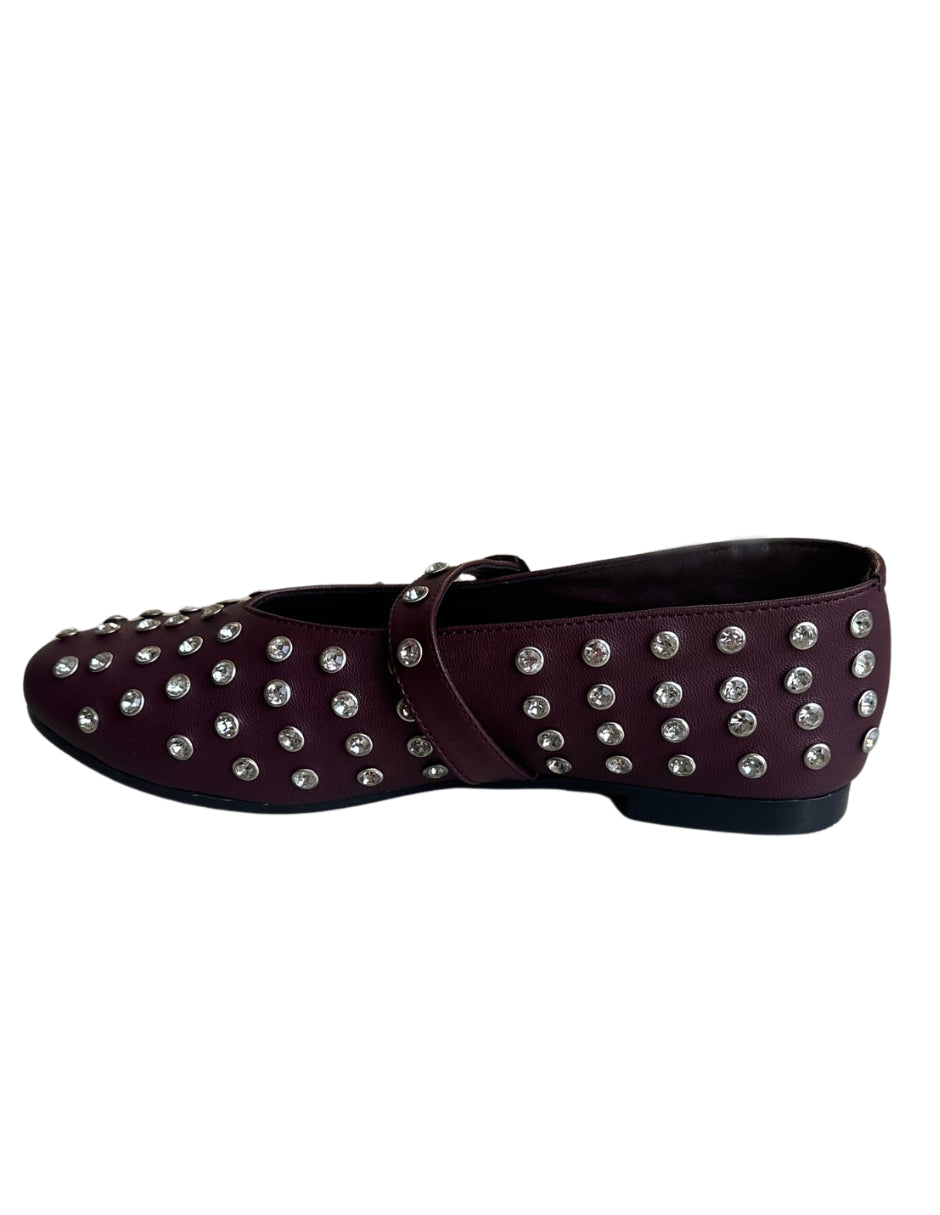 Ophelia burgundy balerinas