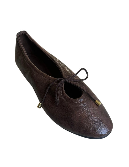 Amelia brown balerinas