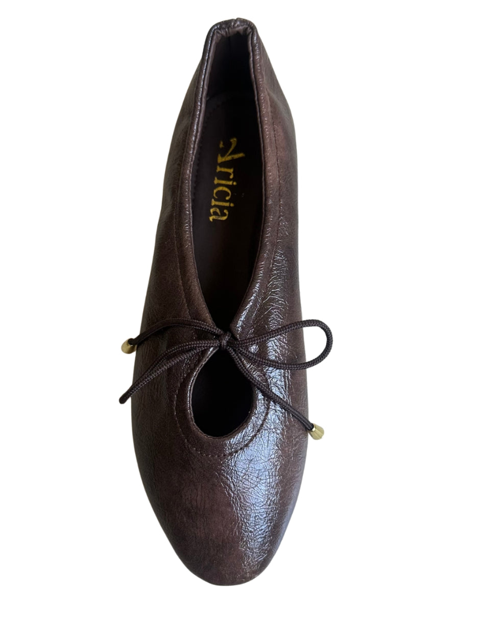 Amelia brown balerinas