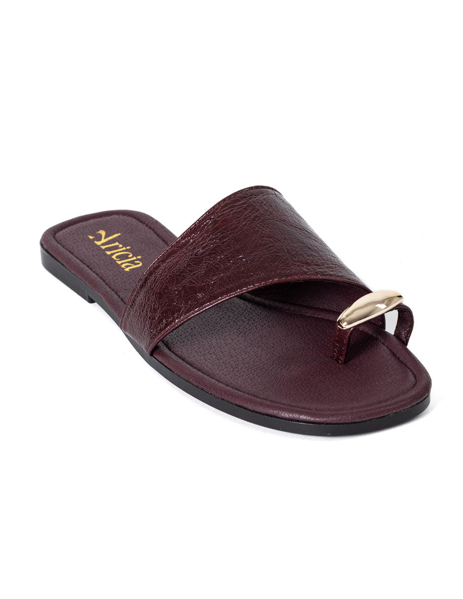 Maya Burgundy Sandals