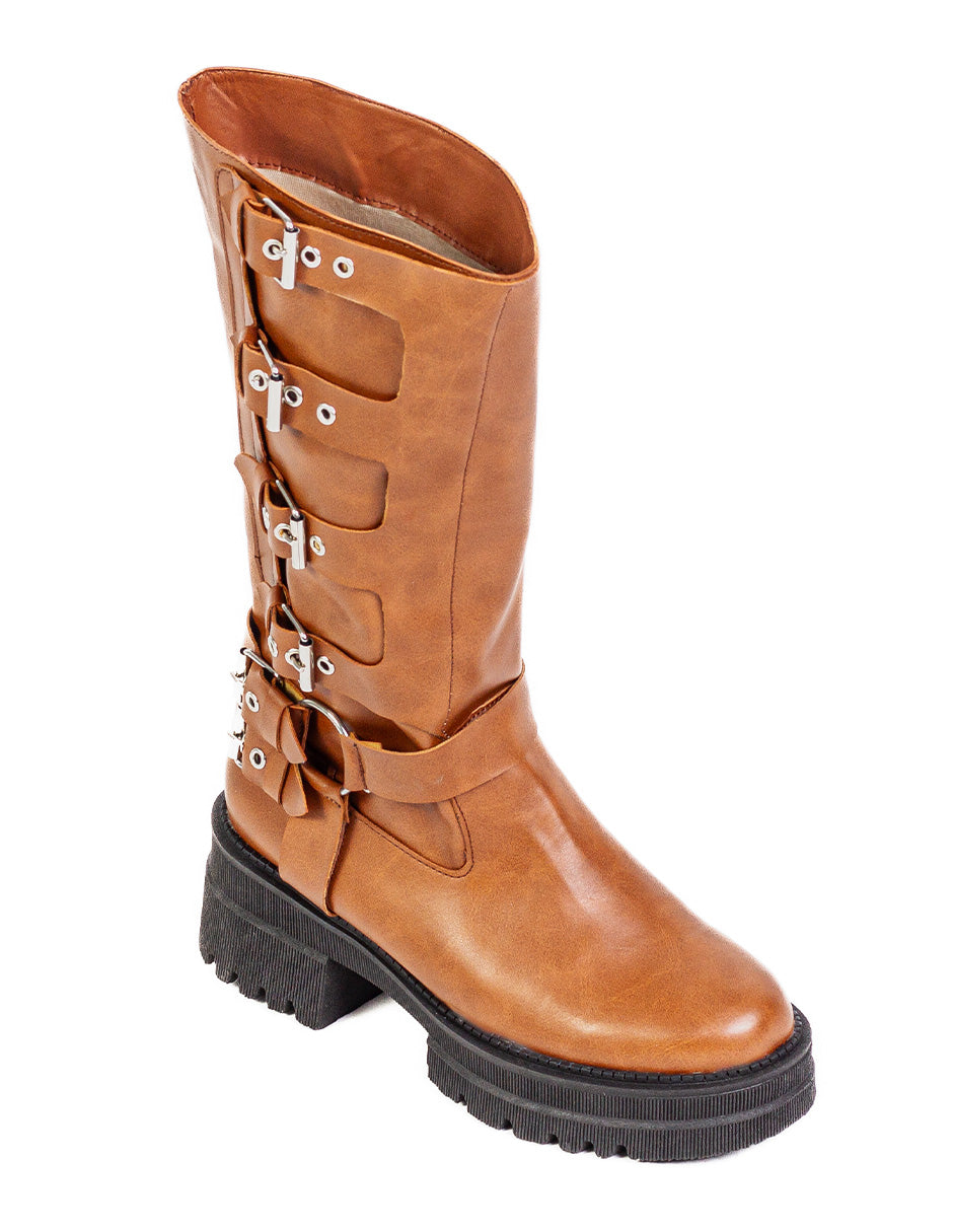 Brown Biker Boots