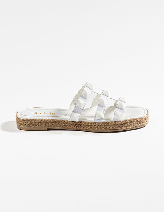 Luisa White Sandals