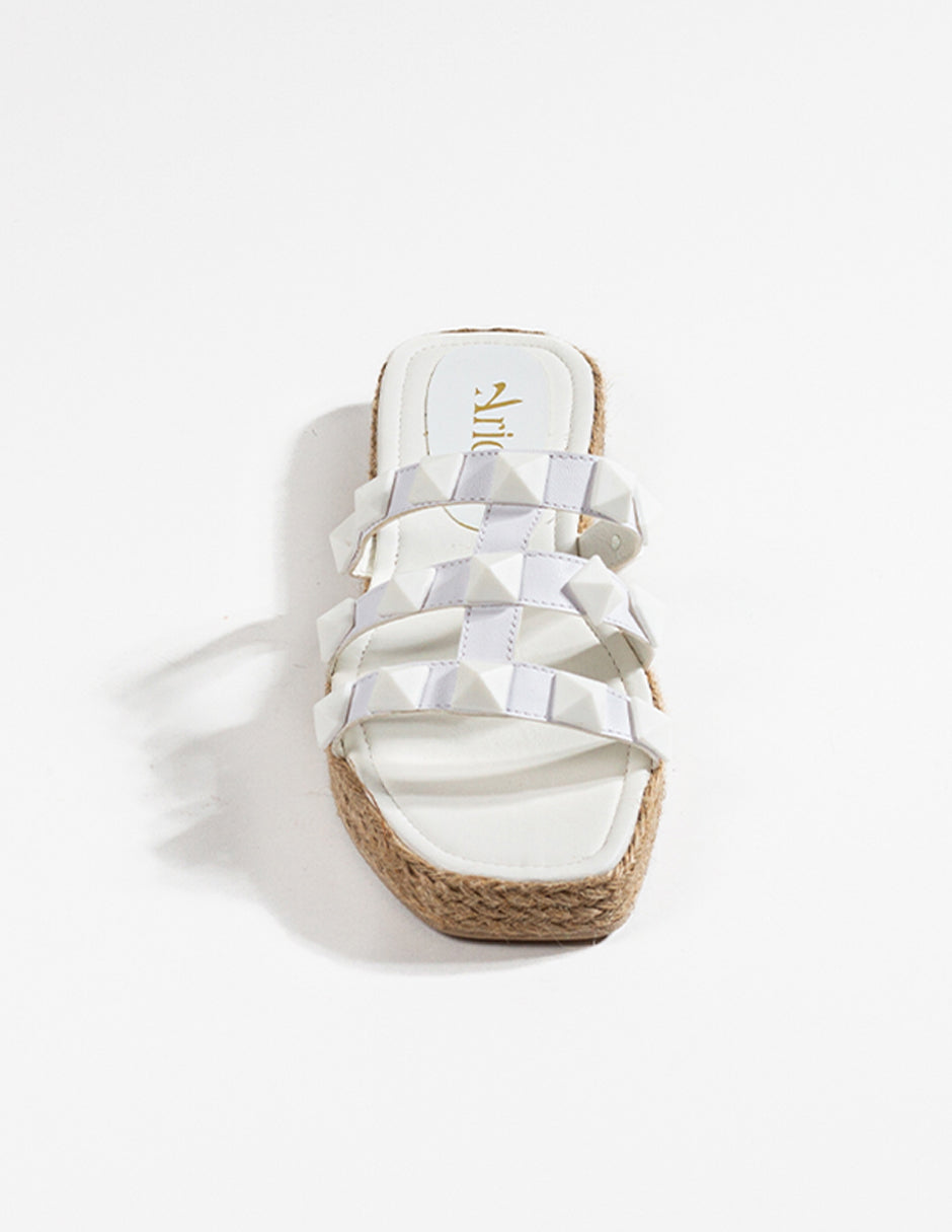 Luisa White Sandals