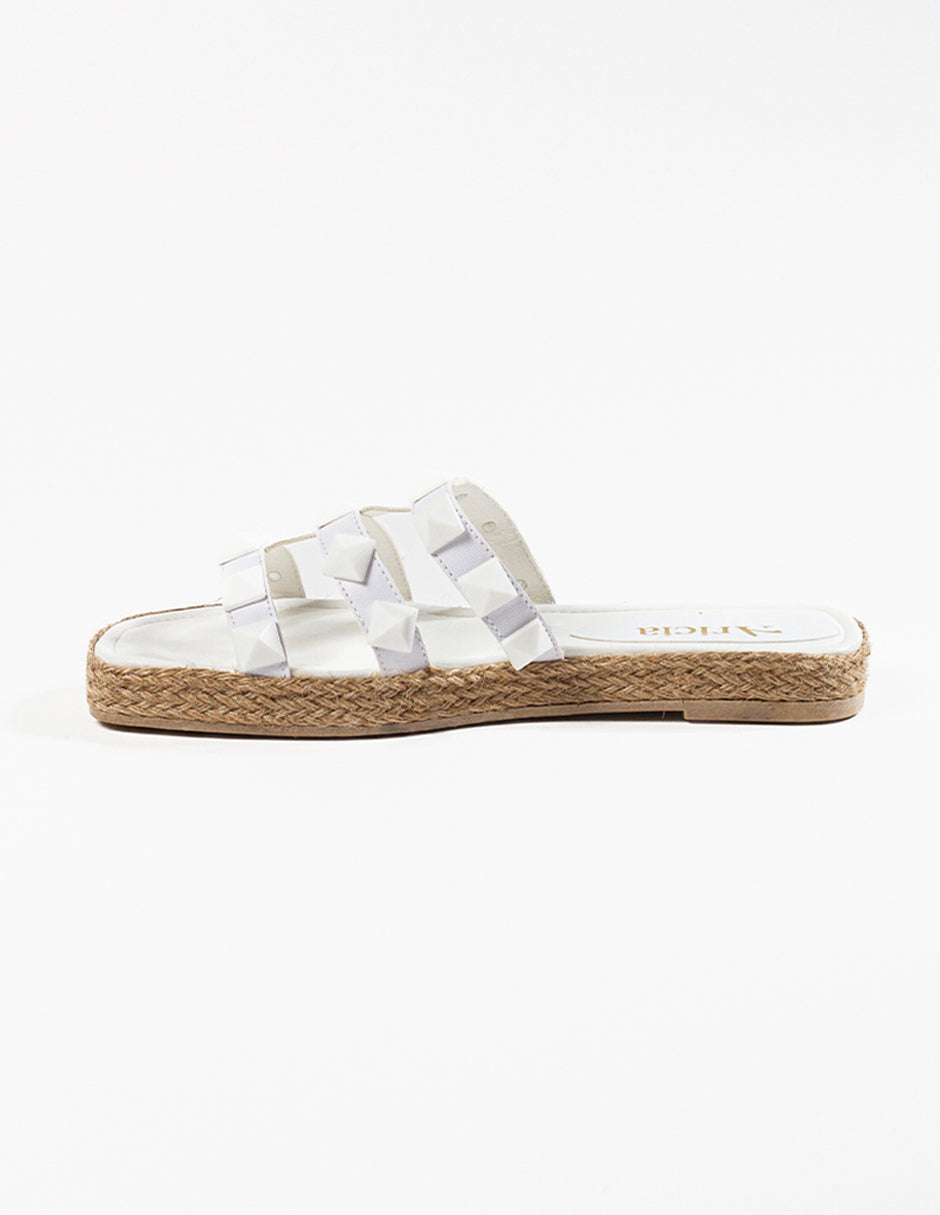 Luisa White Sandals